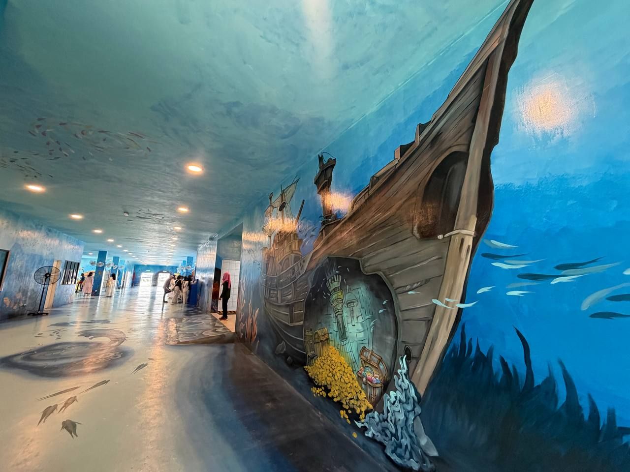 Sunken Shipwreck & Treasure Mural