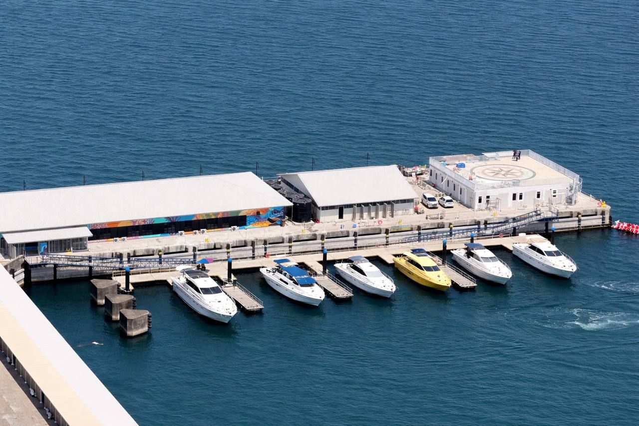 South Jetty aerial panorama, Kota Kinabalu