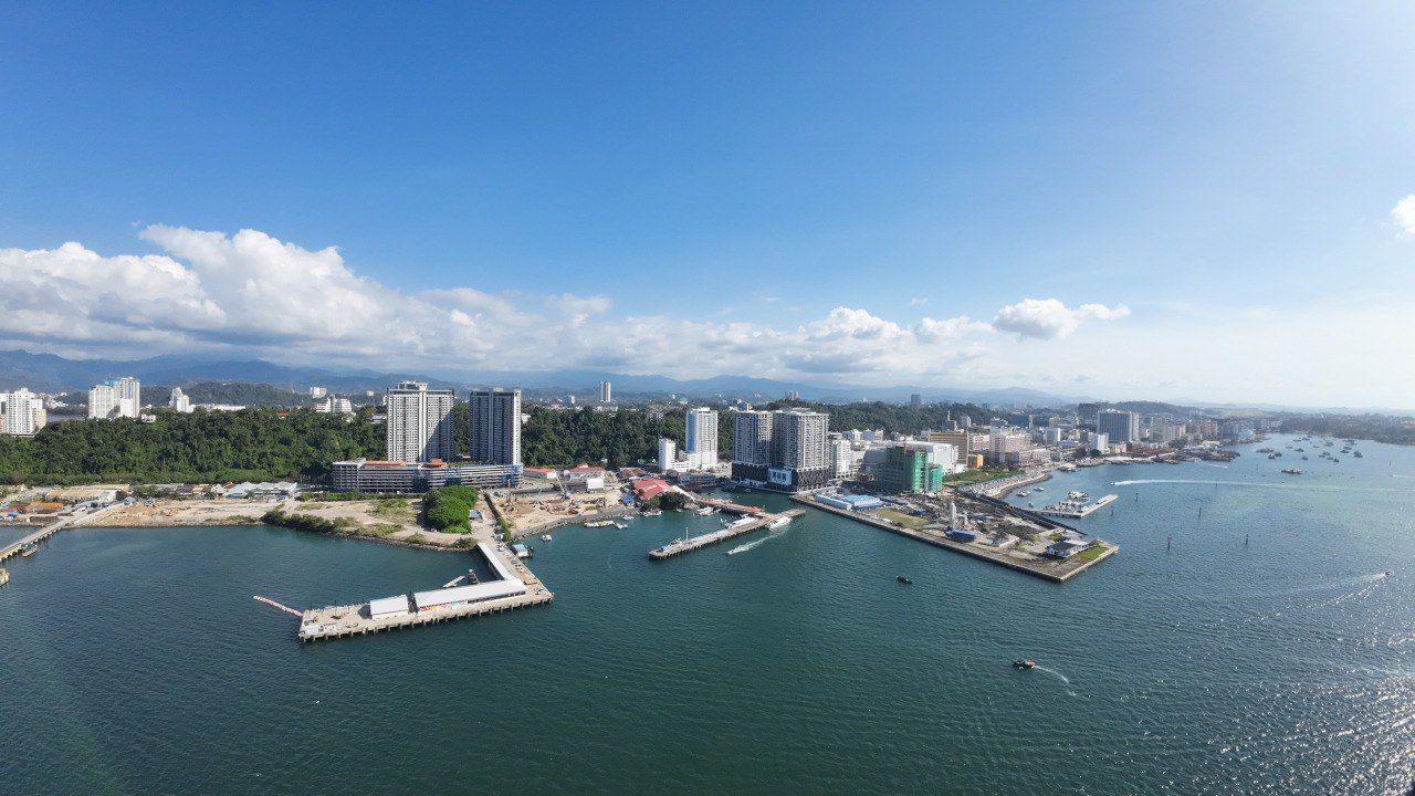 Kota Kinabalu waterfront panorama